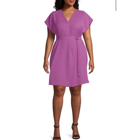 Worthington Dresses & Skirts - Worthington Women’s Lilac V-Neck‎ Sheath Midi Dress Size Small